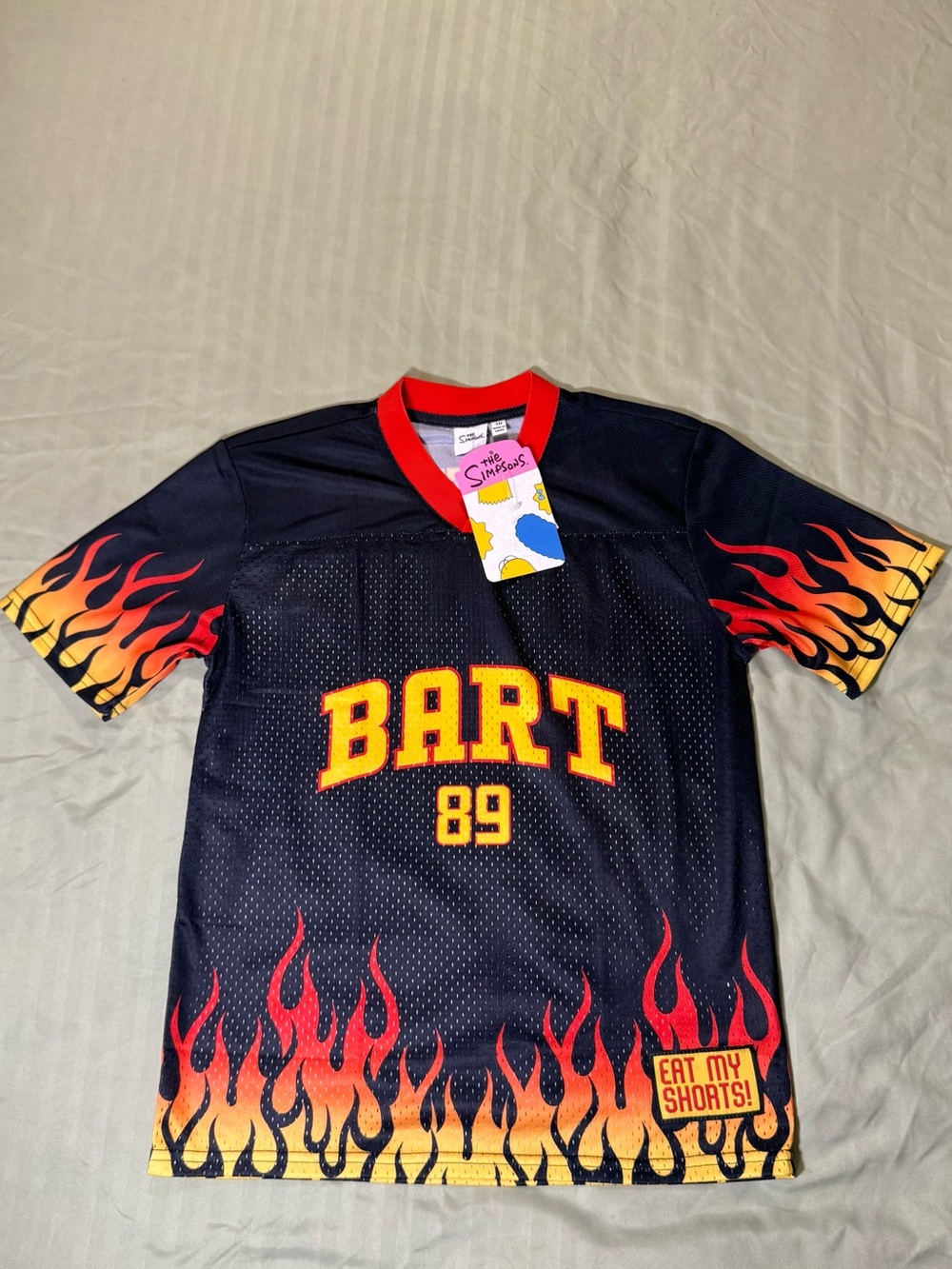 The Simpsons Kids Bart 89 Flame Jersey - Black/Red